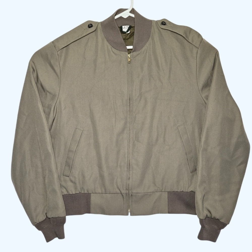 Neptune Garment Co USMC Approved Tanker Bomber Jacket Brown Tan Mens 42 Regular